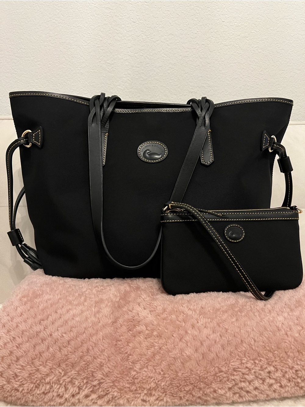 Dooney & Bourke Nylon Bailey Tote and Wristlet - Black Black